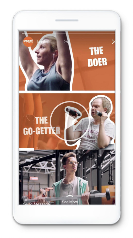 スマートフォンでのストーリーズ広告表示例2