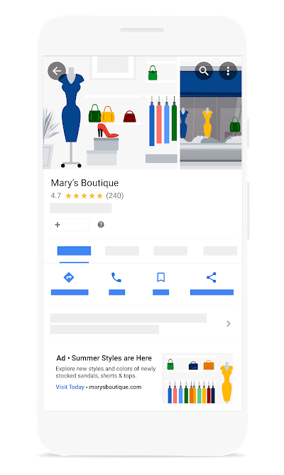 ローカルキャンペーンの検索広告表示例