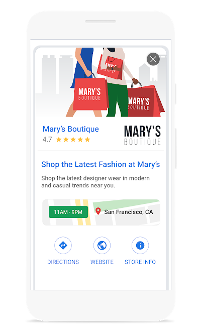 ローカルキャンペーンのディスプレイ広告表示例