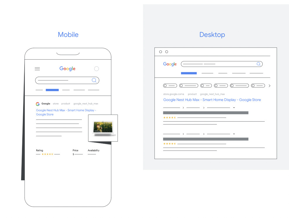 Google検索のナレッジパネルでの商品表示例