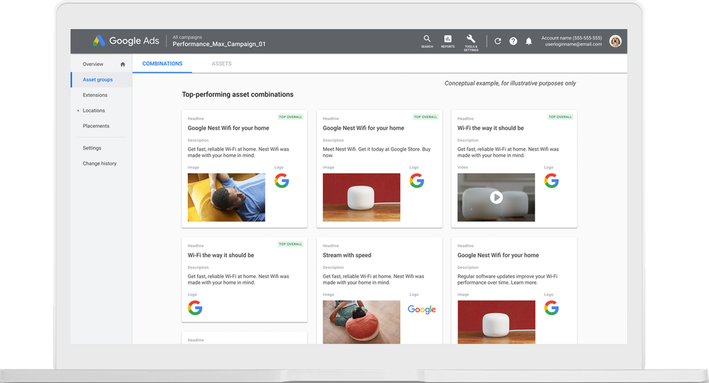 P-MAXのアセットレポート画面