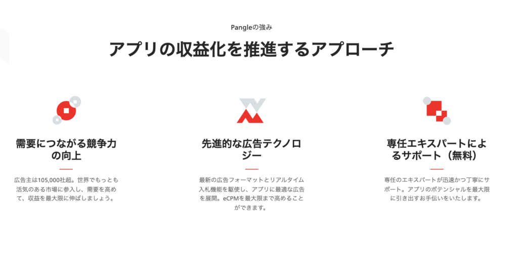 Pangleの3つの特徴