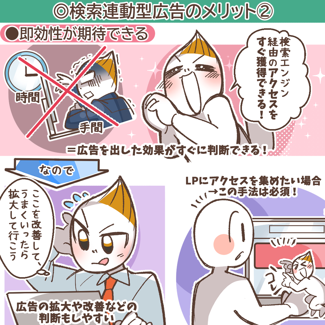 リスティング広告のメリットを示すアイコン