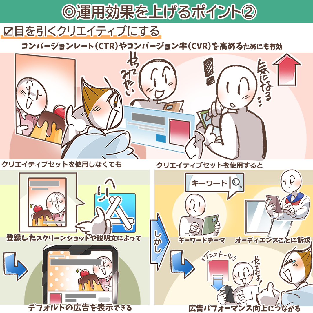 目を引くクリエイティブを作成するデザイナーのイメージ