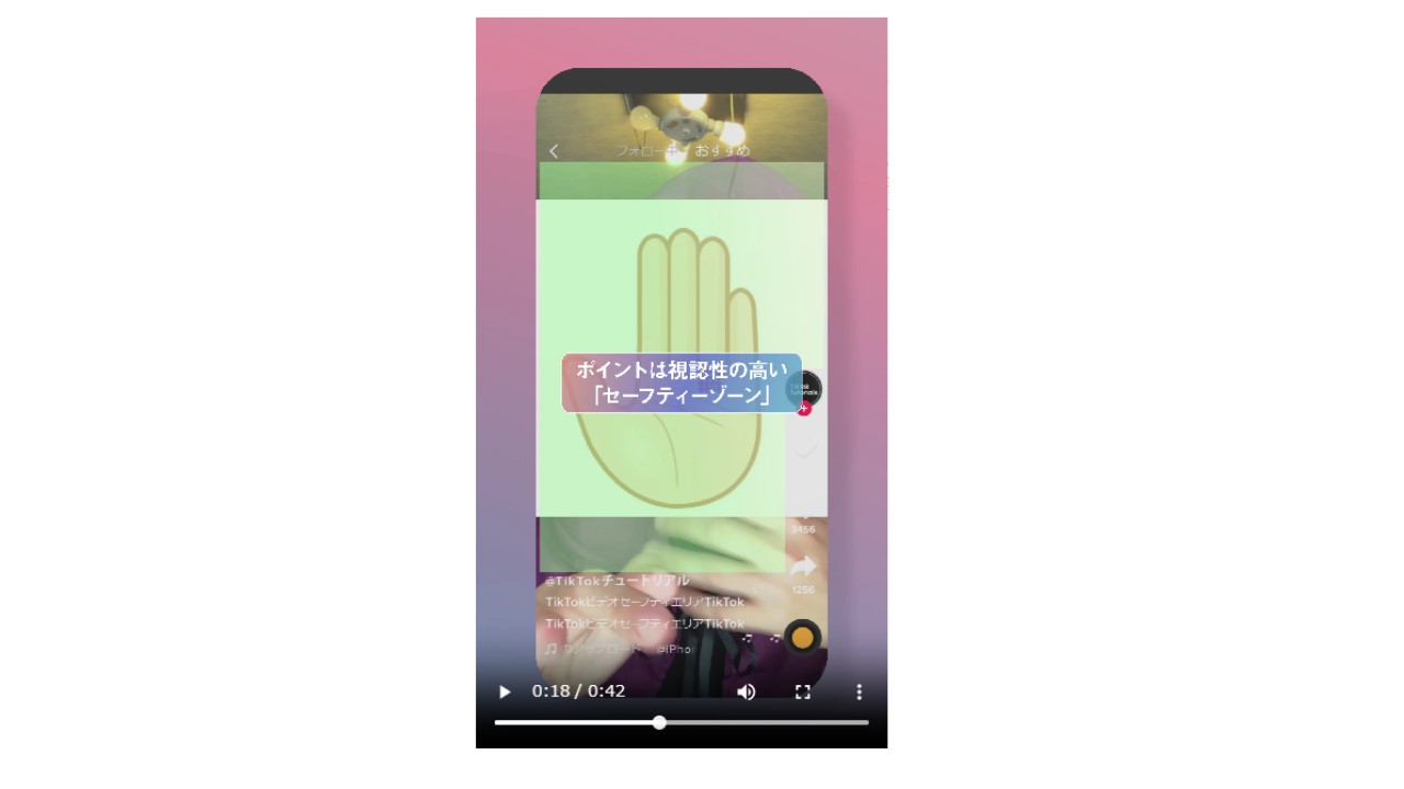 TikTokのセーフティーゾーンを示した図