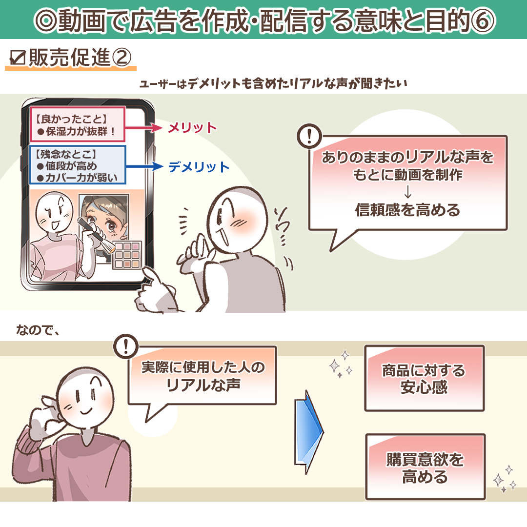 ユーザーのリアルな声を活用するイラスト